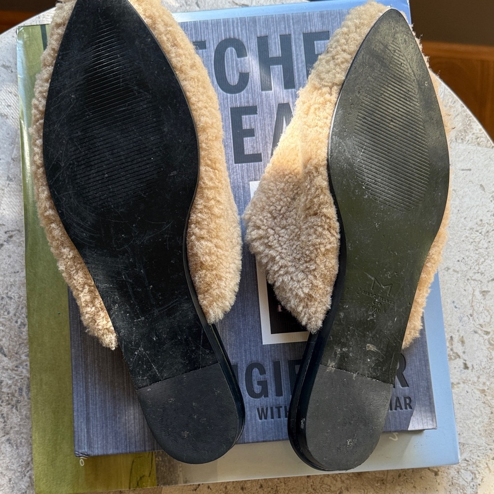 Marc Fisher Tan Shearling Slippers - Picture 7 of 7
